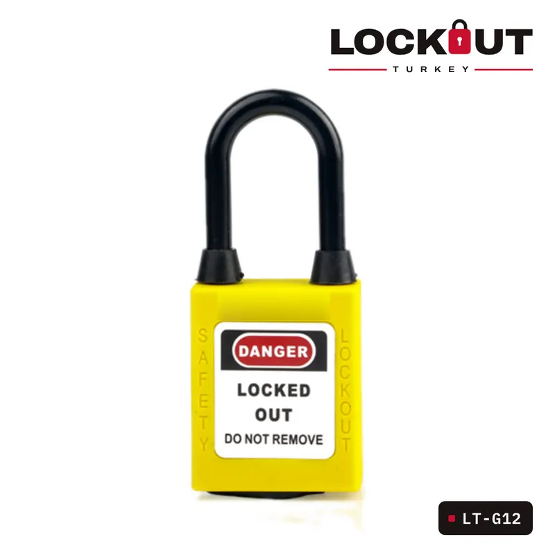 LT-G12 Plastik Çene Emniyet Asma Kilidi 38 mm – Sarı