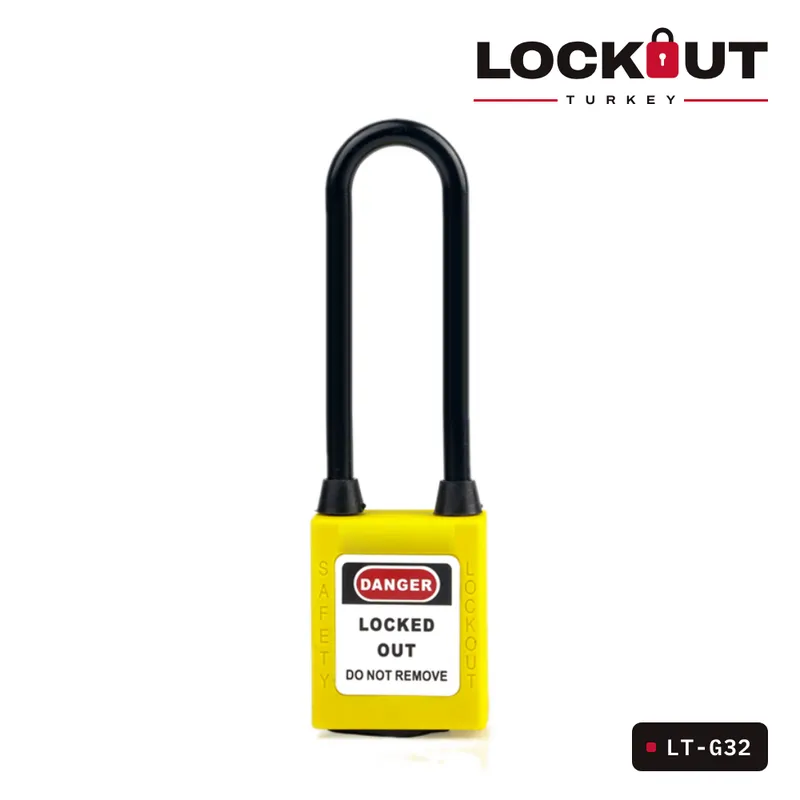 LT-G32 Plastik Çene Emniyet Asma Kilidi 76 mm – Sarı