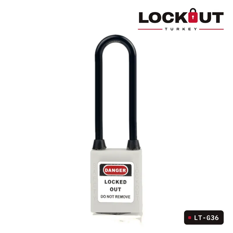 LT-G36 Plastik Çene Emniyet Asma Kilidi 76 mm – Beyaz